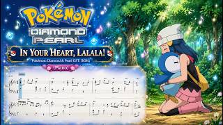 『Pokémon: Diamond & Pearl OST: BGM』| In Your Heart, LaLaLa! | (Piano Sheets + Synthesia) screenshot 5