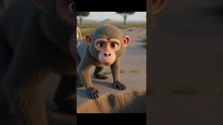 bandar or gay/monkey aur cow story/monkey cow story emotional #trending #viral #shortfeed #short