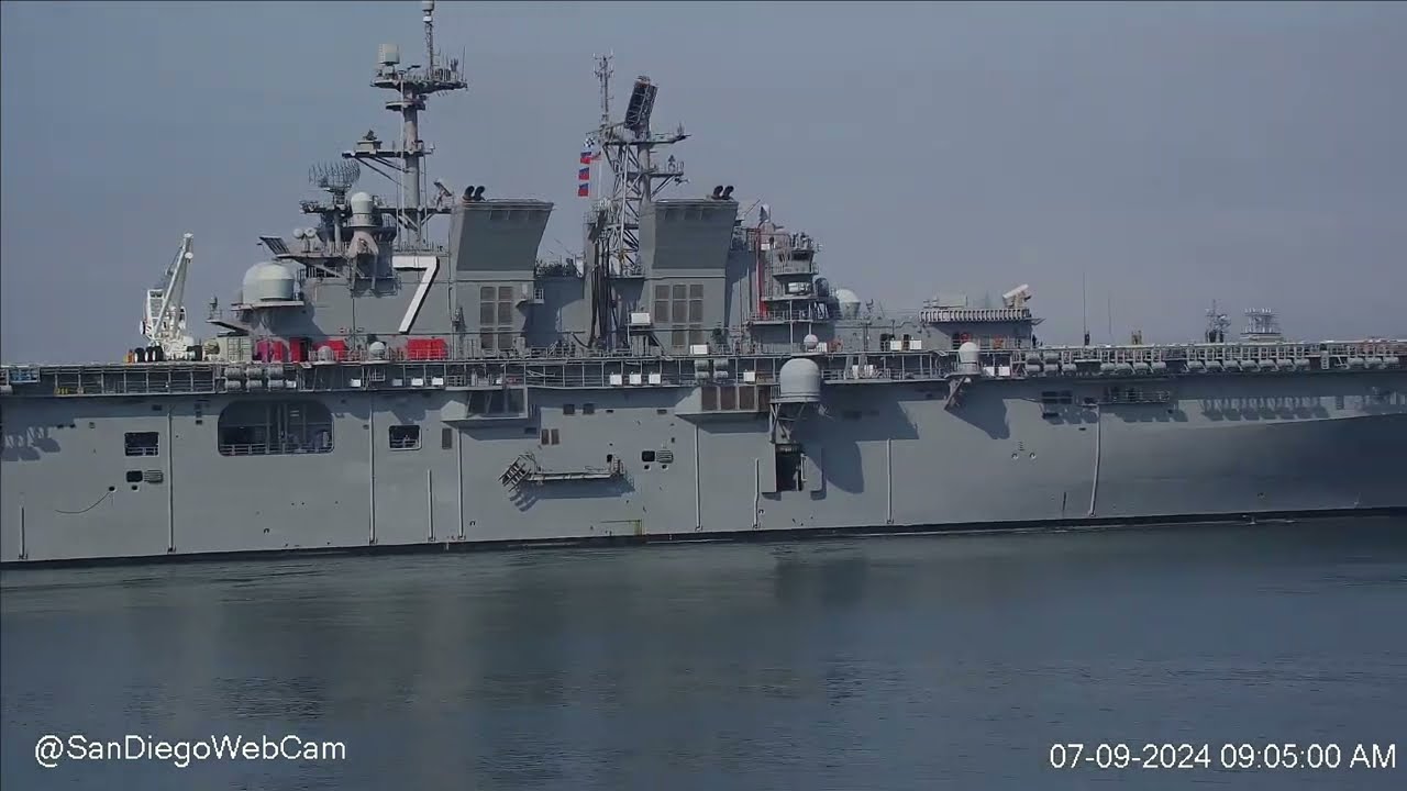 USS Tripoli (LHA 7), USNS John Lewis (T-AO 205) Outbound San Diego