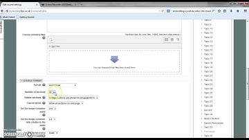 How to use the grid format on moodle 2.8