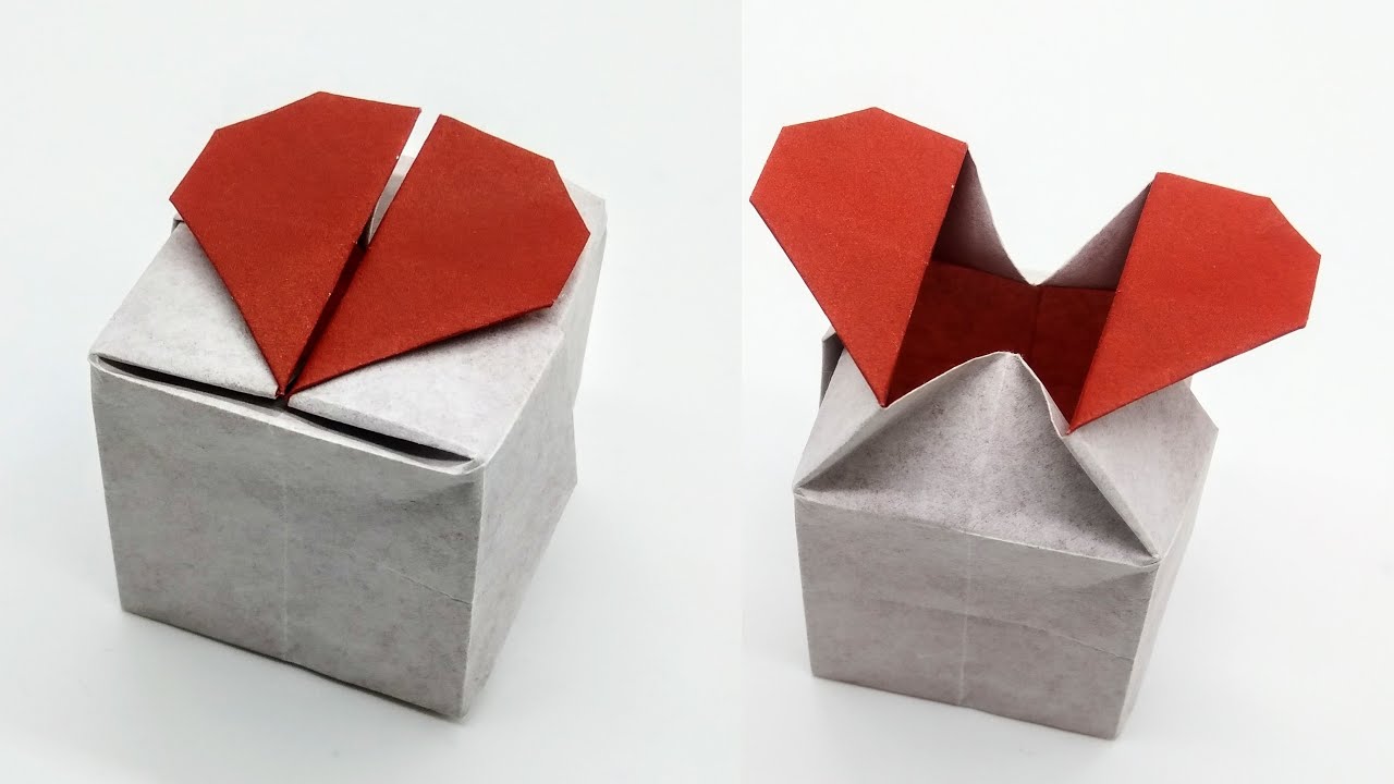 Origami Herzbox, schöne Geschenkverpackung oder Adventskalender