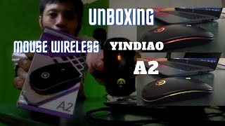 MOUSE WIRELESS TERBAIK,UNBOXING MOUSE WIRELESS YINDIAO A2