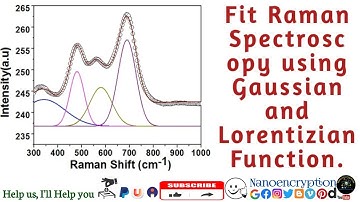 How to Fit Gaussian Function in Raman Spectra data and Indexing using Origin Software