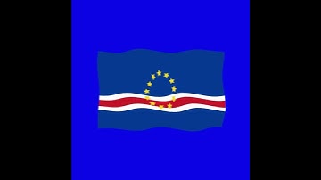 cape verde  2d flag  green screen flag animation