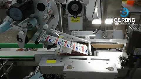 Autoamtic fresh food tray box plaste real time print labeling machine with visual inspection system