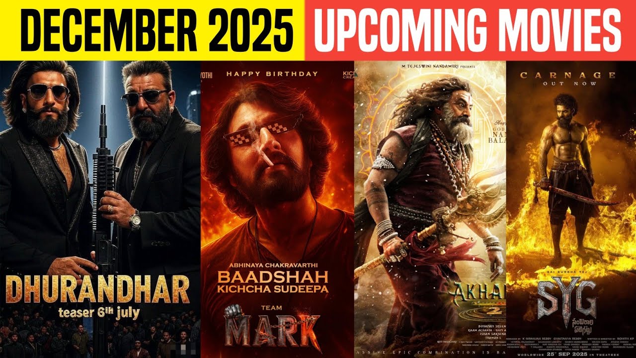 Top 15 Upcoming BIGGEST Movies Release December 2025 Hindi | Dhurandhar ...