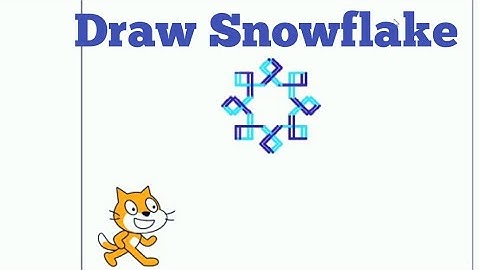 Draw snowflake in scratch//scratch project snowflake//graphical programming in scratch