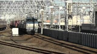 5099レEF66-127牽引　静岡駅通過　汽笛付き