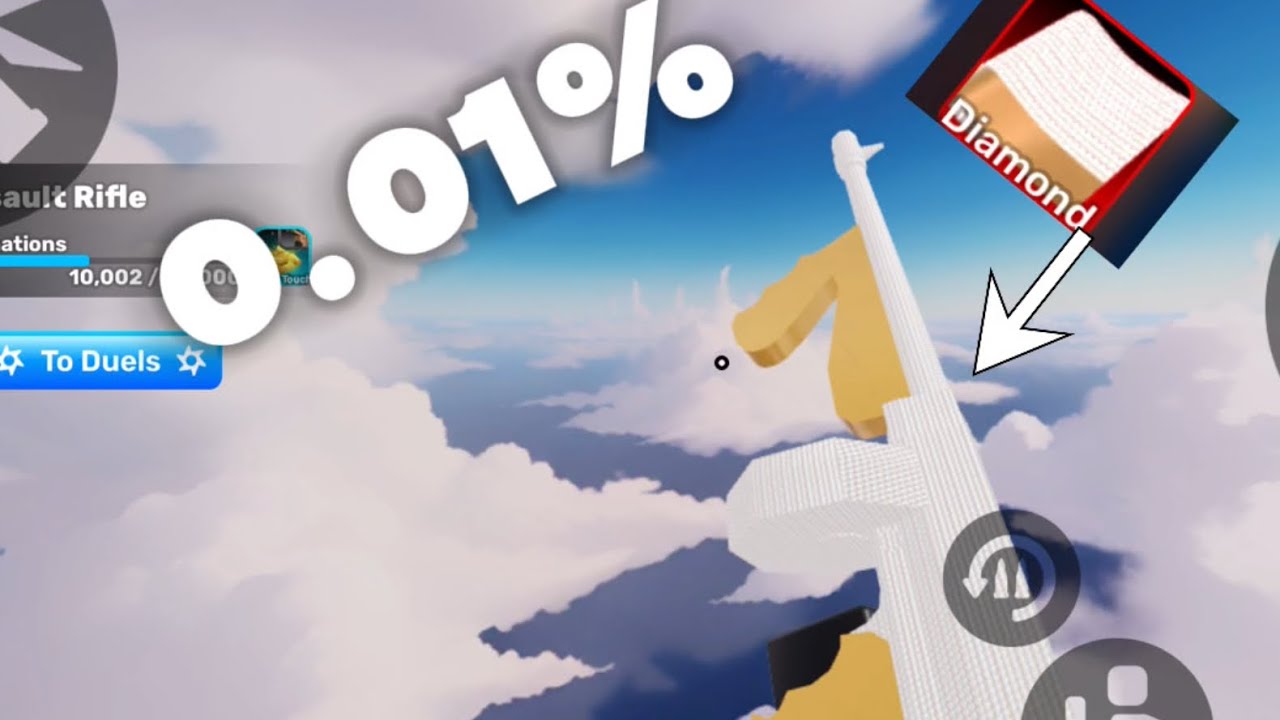 So i got the diamond wrap on the aussalt rifle ( roblox rivals)