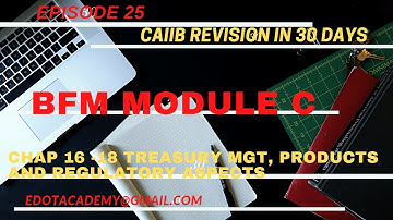 # 25 CAIIB BFM Revision Module C Chap 16 to 18  Treasury Management, Products and Regulatory Aspects