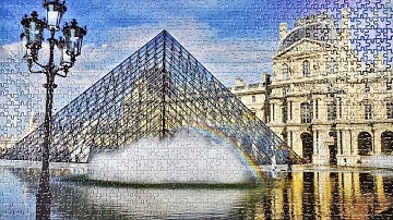 Louvre-Paris-France | 1000 pieces puzzle | time lapse |