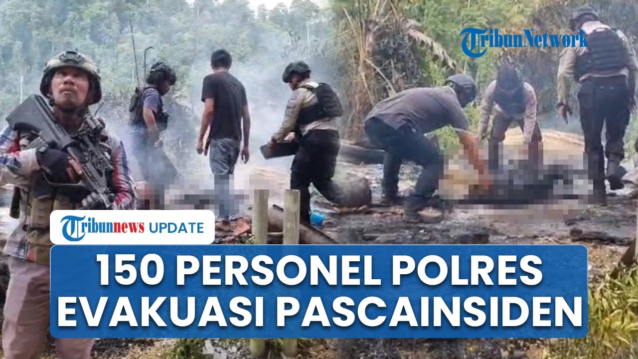 150 Personel Polres Nabire Lakukan Evakuasi usai Aksi Penyerangan dan Pembakaran Pos Tambang Emas