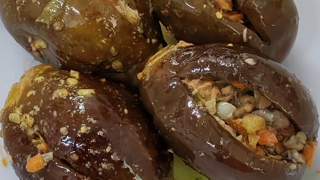 MAKDOUS IN EASY WAY/YUMMY PICKLE BABY EGGPLANT IN OLIVE OIL