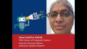 New Faculty Lightning Talks: Swarna Ashok