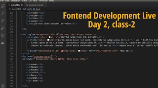 Fontend Development Live Class 2, Day 2