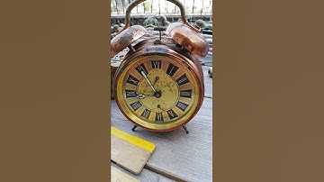 Thumbnail of Vintage alarm clock working. Also a lot of birds singing