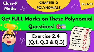 Factor Theorem Class 9 | Exercise 2.4 Full Solutions (Q1–Q3) | NCERT Chapter 2 Polynomials