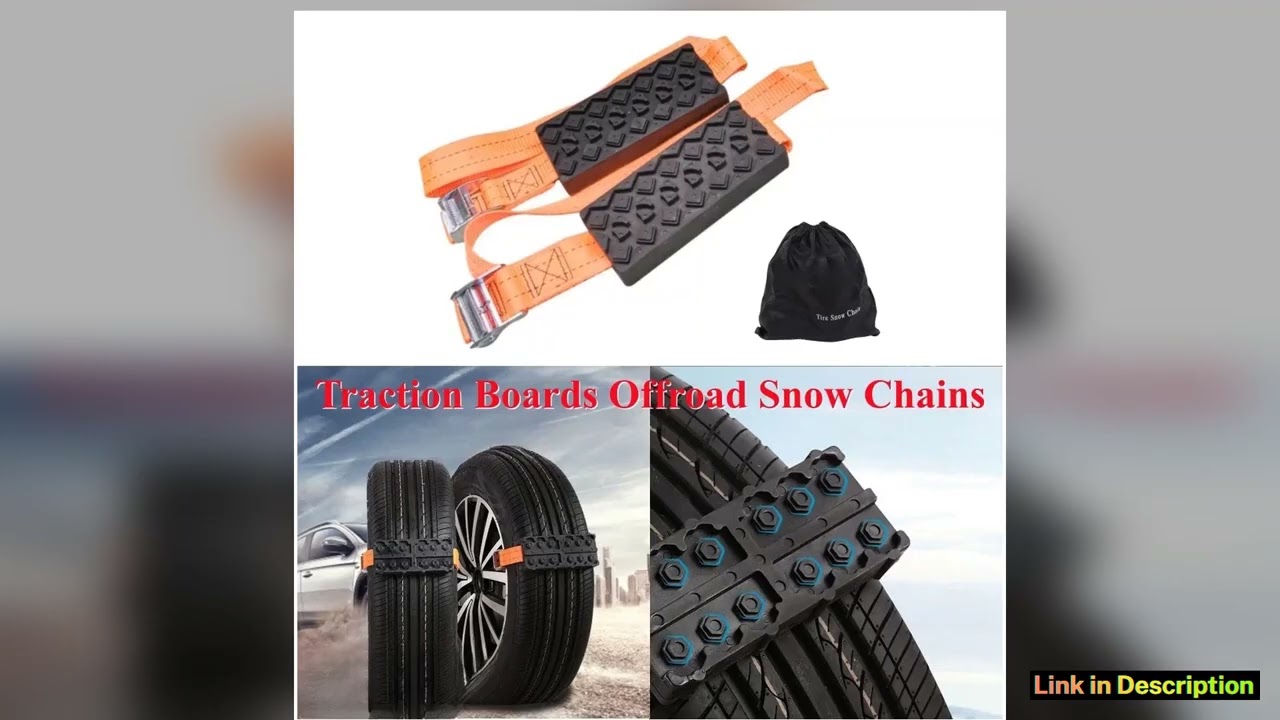 2PCS Traction Boards Offroad Snow Chains Replaces Recovery Boards Tire Chain For Stuck Tires in Ice