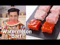 Watermelon coconut barfi       homemade pudding  fruit jelly  chef kunal kapur