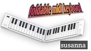 Foldable midi keyboard #tones demo  #susanna