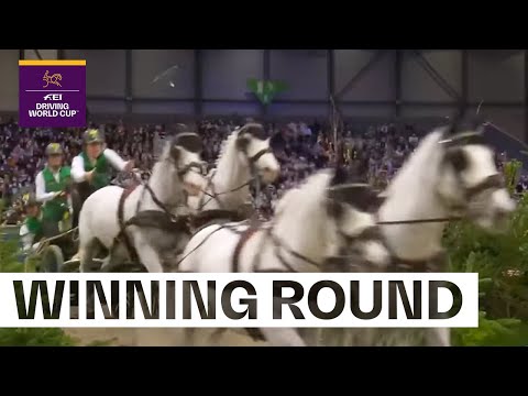 Phenomenal run by Bram Chardon & his horses | Winning Round | Longines FEI Driving World Cup™ Geneva