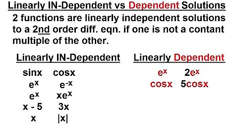 Differential Equation - 2nd Order (11 of 54) The Linearly Independent Solution - DayDayNews
