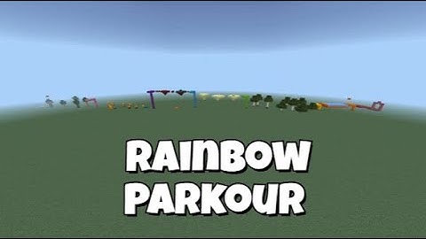 Building a Rainbow Parkour Course in Minecraft!