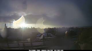 Strong frontal passage and sunset time-lapse 10/25/2025