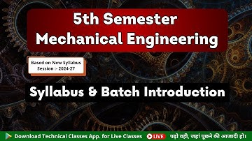 5th Semester Mechanical Engineering (Syllabus & Batch Introduction) SBTE Bihar