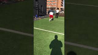 Med ball 45 degree bound and stick