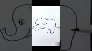 تعلم رسم #فيل صغير 🐘 كيوت بسهولة جداً للأطفال جربوها واعملوا لايك واشتراك ف القناة وفعلو الجرس ❤️
