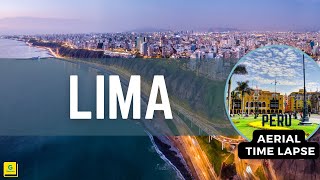 LIMA PERU Aerial 4K Time Lapse