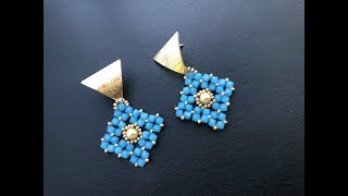 DIY Bicone Earrings || Diamond Earrings