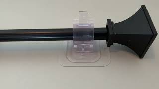2PCS No Drill Curtain Rod Brackets No Drilling Self Adhesive Curtain Rod Holder Hooks Review