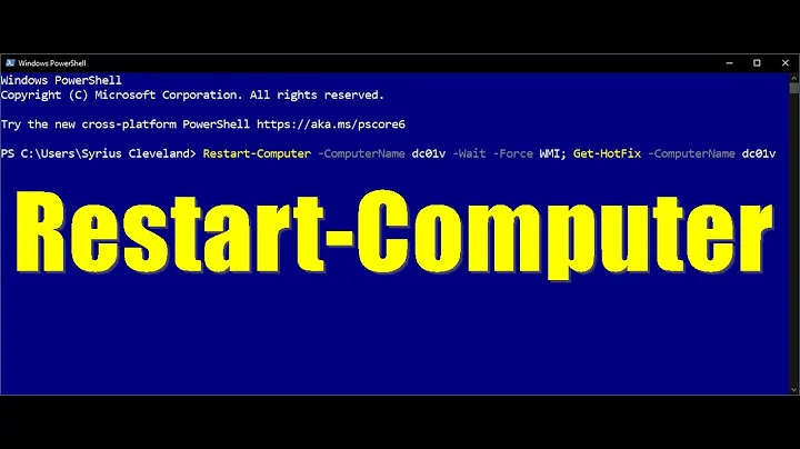 How To Restart A Computer Using Powershell Restart-Computer Cmdlet - Powerhsell Basics!