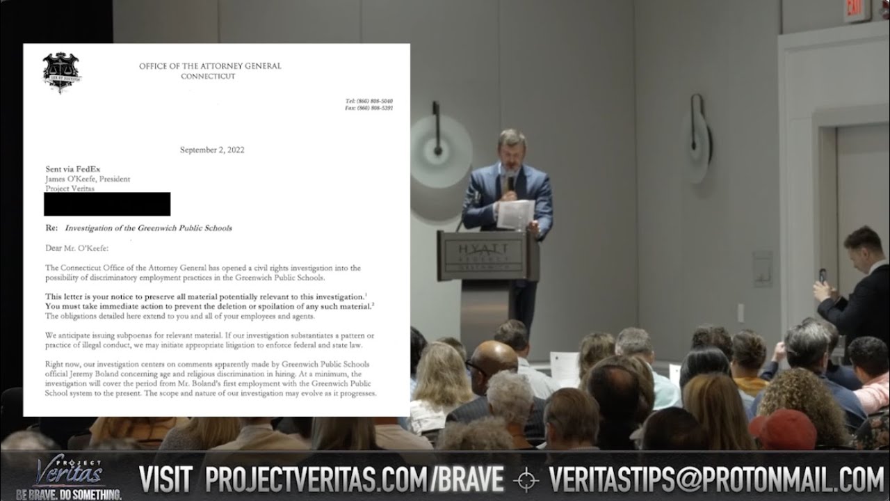 James O’Keefe’s SAVAGE Response to Connecticut Attorney General’s Threat to Subpoena Veritas