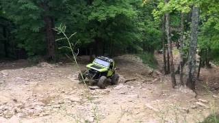 Climbing the Devils Backbone at Haspin Acres in Laurel Indiana