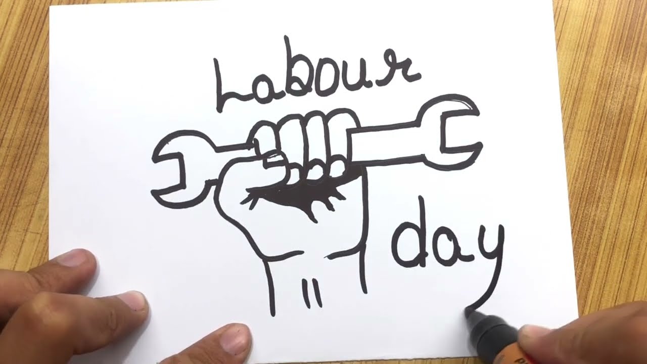How to Draw Cute Labour Day Drawing for Competition 2022 Easy Steps || Creative Labour Day Special
