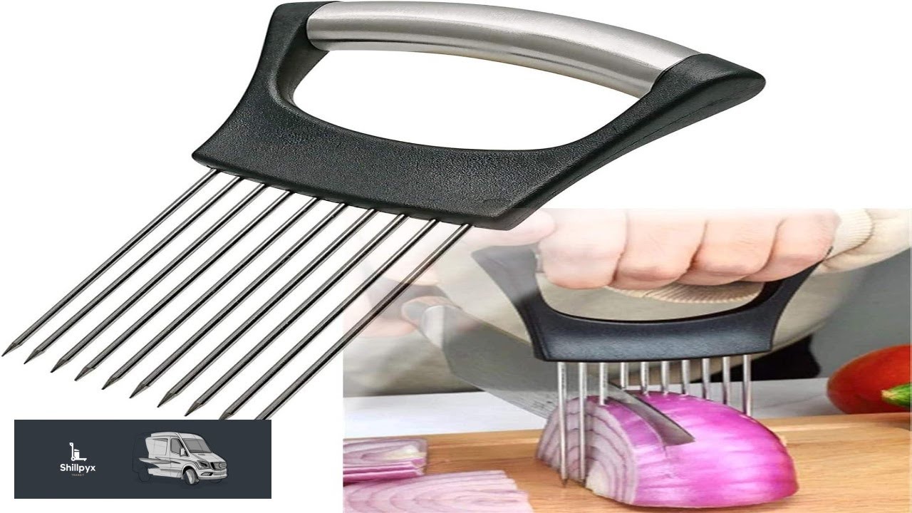 Stainless Steel Onion Holder for Slicing Onion Slicer Holder Onion Cutter for Slicing