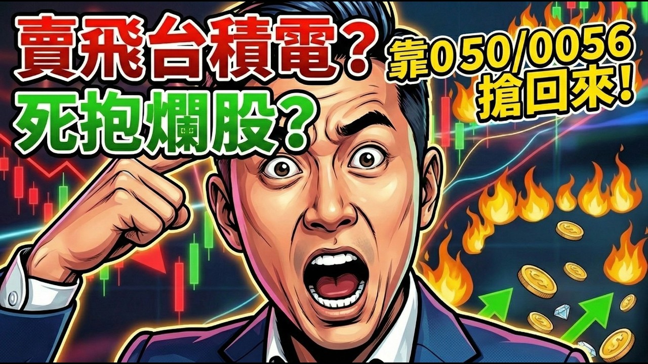 【散戶必死心態】賺10%就跑，虧50%卻死抱？3秒大腦重開機，靠0050/台積電把錢搶回來🔥