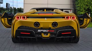 2023 Ferrari SF90 Spider SOUND, ROOF & START UP