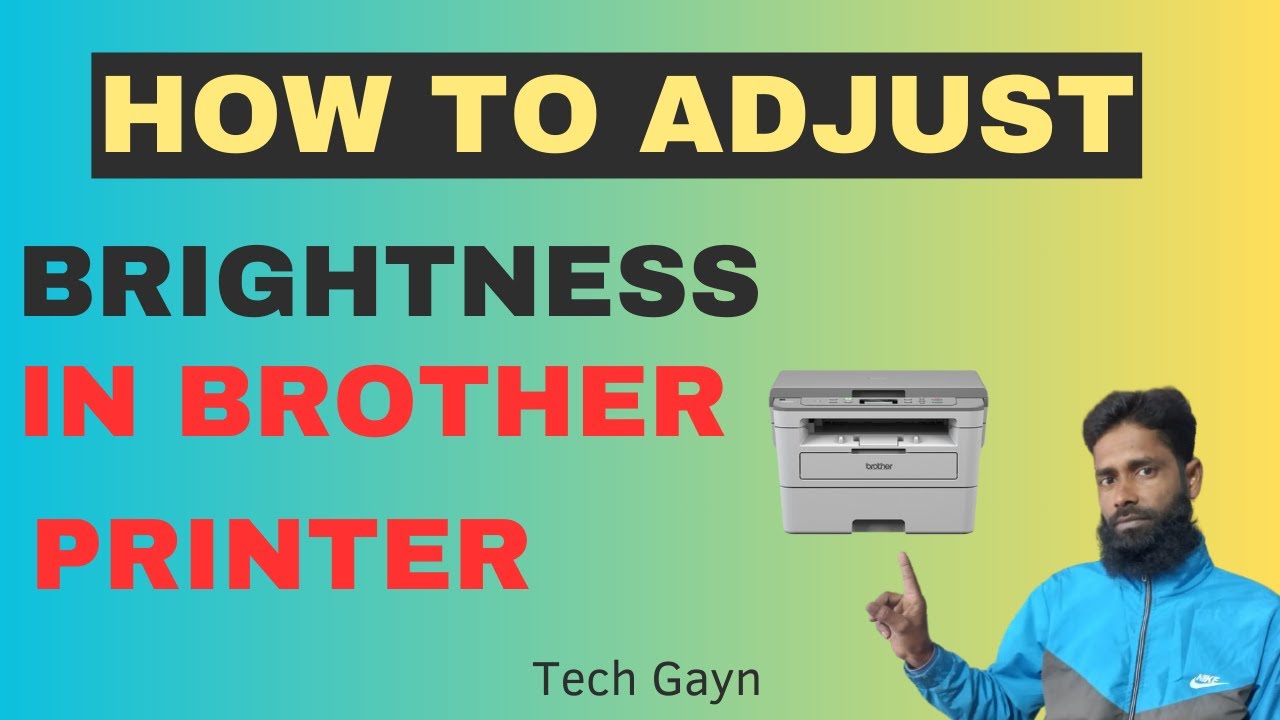 Adjusting Brightness in Brother Printer YouTube