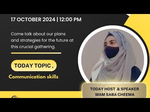 Communication skills by Mam Saba Cheema - YouTube