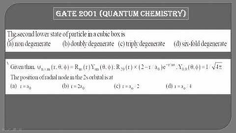 Part 1 | Quantum chemistry | Gate PYQs series