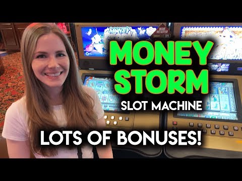 Money Storm Slot Machine! Lots of BONUSES!!