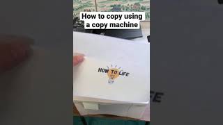 How to print using a copy machine #shorts