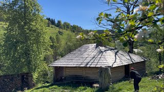 Life in a mountain village: Green borsch in a cauldron and bread 'diary'