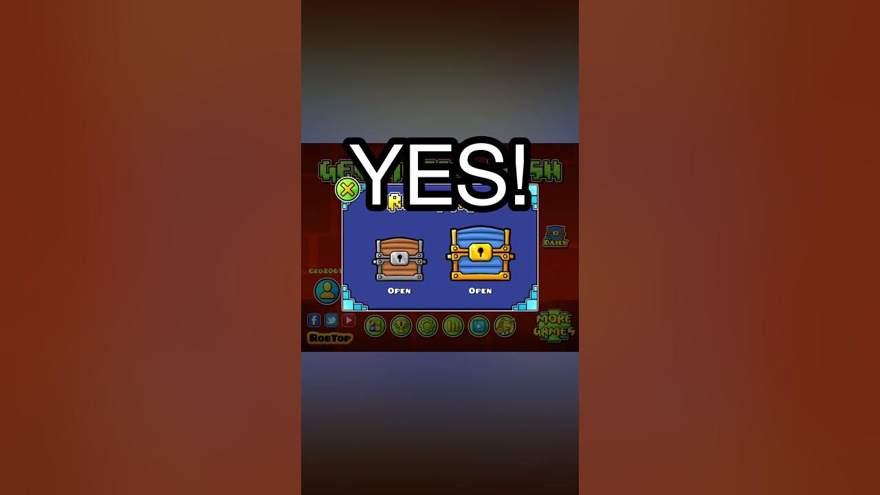 When you open your daily chests in Geometry Dash YouTube