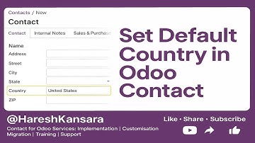 Set Default Country in Odoo Contact Creation | User-Defined Default Values
