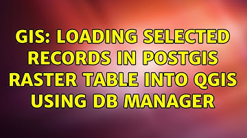 GIS: Loading selected records in postgis raster table into QGIS using DB Manager